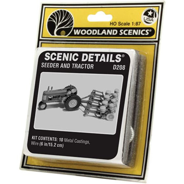 D208 Woodland Scenics Seeder And Tractor (1938-1946) White Metal Casting Ho Scale