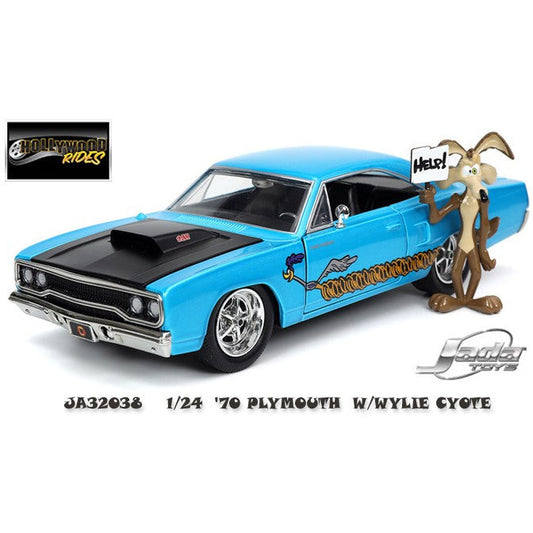 32038 Jada 1/24 HWR Wile E. Coyote With '70 Plymouth Road Runner