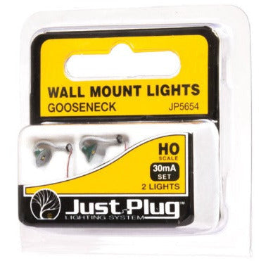 JP5654 Woodland Scenics Ho Scale Gooseneck Wall Mount Lights