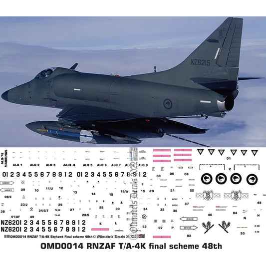 OMD0014 RNZAF A-4K / TA-4K Skyhawk last  1/48 Decals
