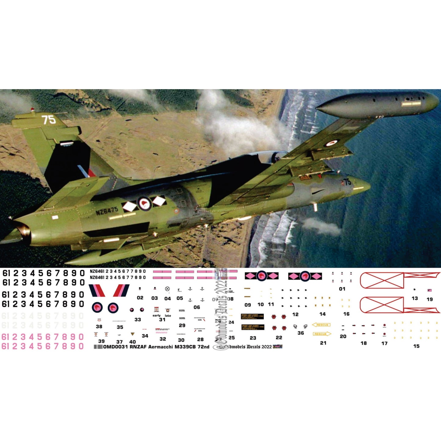 OMD0031 RNZAF MB-339CB Macchi 1/72 Decals