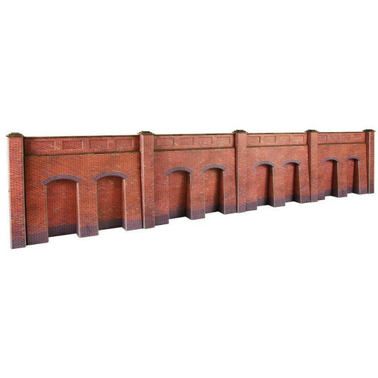 PO244 Metcalfe [OO] Retaining Wall in Red Brick Card Kit