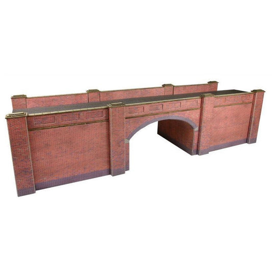 PO246 Metcalfe [OO] Railway Bridge in Red Brick Card Kit