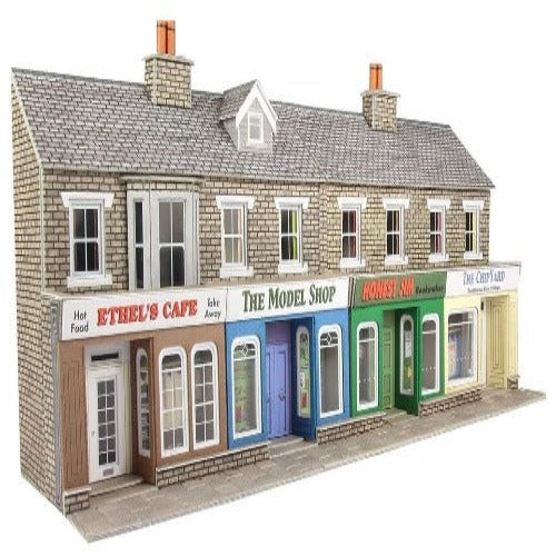 PO273 Metcalfe [OO] Low Relief Stone Shop Fronts