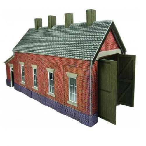 PO331 Metcalfe [OO] Red Brick Single Track Engine Shed