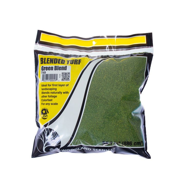 Woodland Scenics T49 Miscela Verde Abbagliante Turf - Effetto Erba Per Modellismo