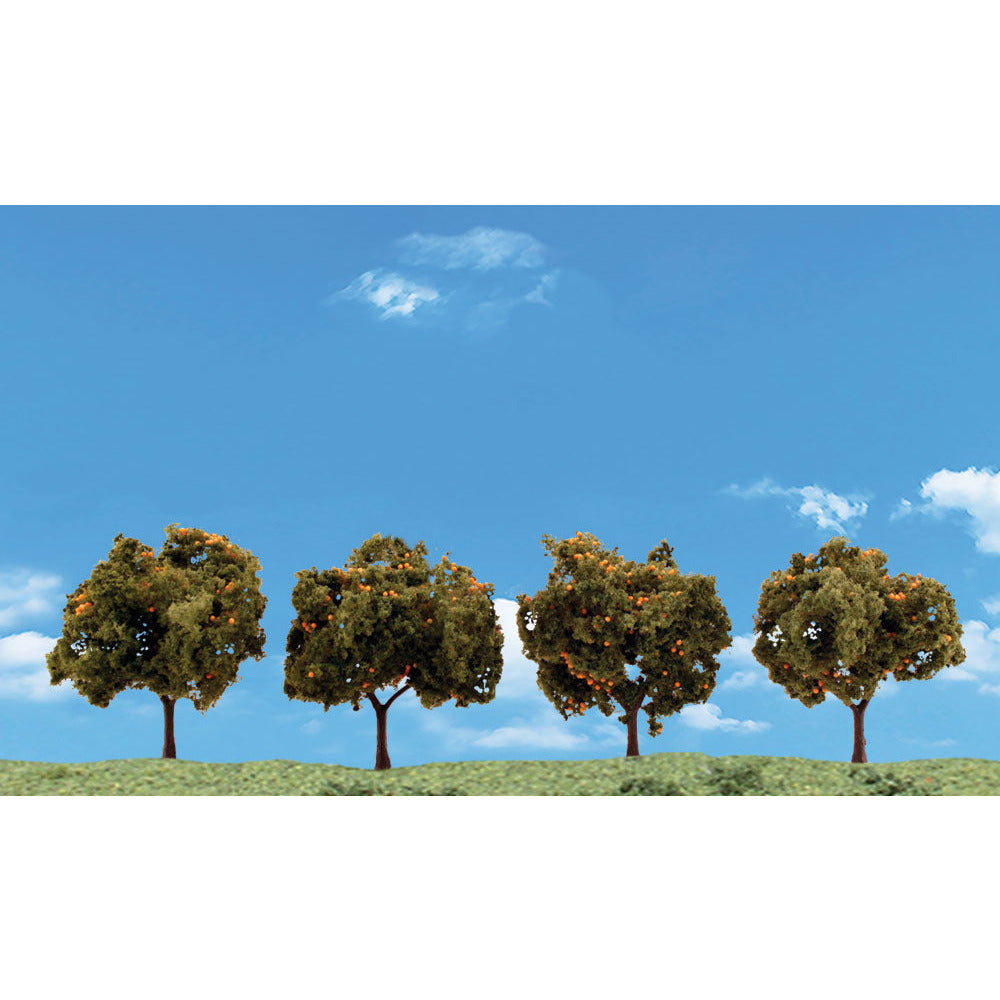 TR3592 Woodland Scenics 4 Orange Trees 5.08 cm - 7.62 cm