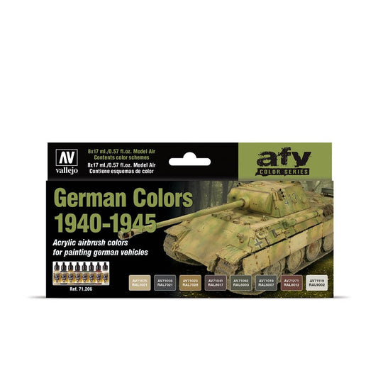 71206 Vallejo German Colours 1940-45 Model Air Set (8)