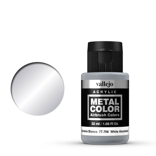 77706 Vallejo Metal Colour 32 ml White Aluminium