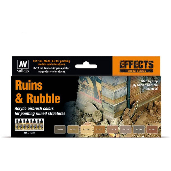 71214 Vallejo Ruins And Rubble Paint Set