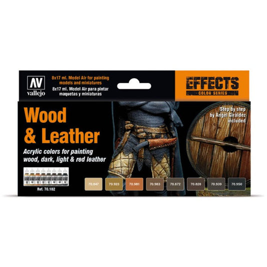 70182 Vallejo Wood & Leather Model Colour Set (8) 